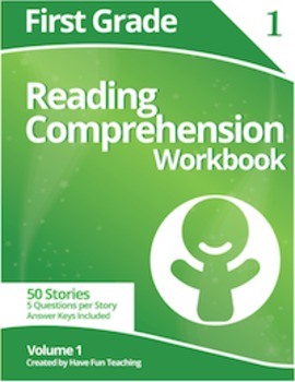 Preview of First Grade Reading Comprehension Workbook - Volume 1 (50 Stories)