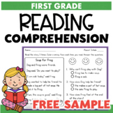 Reading Comprehension Grade 1 Decodable Short Story With Q