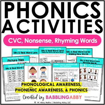 Preview of Phonics CVC Words Word Work Practice 1st Grade Activities Reading Intervention