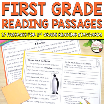 reading comprehension passages and questions first grade freebie