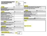 First Grade Reading Progress Report