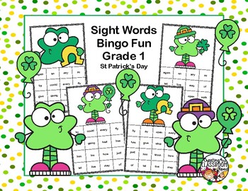 Preview of First Grade Sight Words Bingo Game - St. Patrick's Day