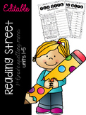 First Grade Reading Street EDITABLE spelling menus Units 1-5