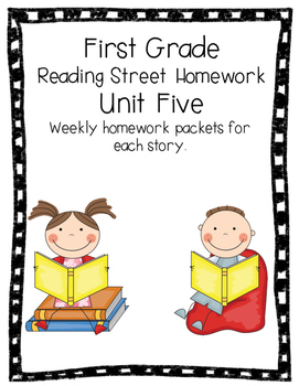 Preview of First Grade Reading Street Homework Unit 5 Weekly Homework