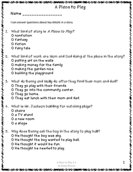 Reading Selection with Questions - Printable Worksheet