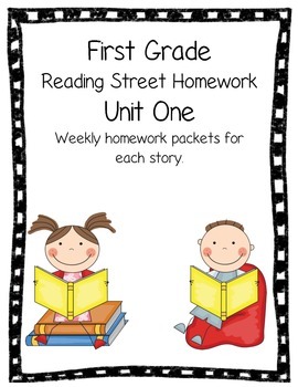 Preview of First Grade Reading Street Unit 1 Weekly Homework Review