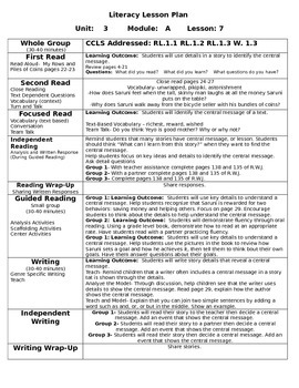 First Grade ReadyGen Unit 3 Module A Lesson 7-9 by Make teaching easier