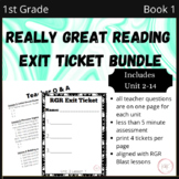 First Grade Really Great Reading Exit Ticket Book 1 Bundle