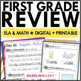 First Grade Review for ELA, Reading, and Math End of the Y