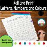 First Grade Roll and Write Game | Primary Printing Practice