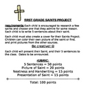 First Grade Saints Project