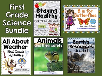 Preview of First Grade Science Bundle