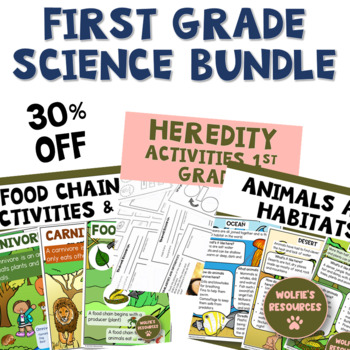 First Grade Science Bundle | Habitats | Heredity | Food Chains | TPT