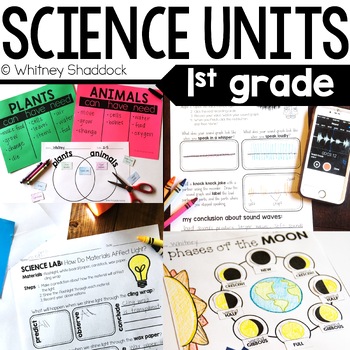 Preview of 1st Grade Science Lessons & Units Aligned with Next Generation Science Standards