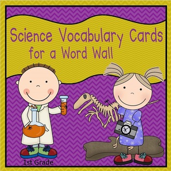 Preview of Science Vocabulary Cards - First Grade (Science Fusion)