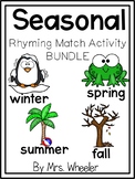 First Grade Seasonal Rhyming Match *BUNDLE*