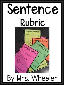 Preview of First Grade Sentence Rubric