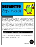 First Grade Sight Word Cards- Year Long