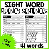 First Grade Sight Word Fluency Sentences