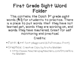 First Grade Sight Word Folder