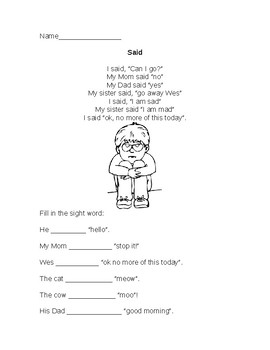 First Grade Sight Word Poems by Engaging Academics | TpT