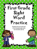 First Grade Sight Word Practice