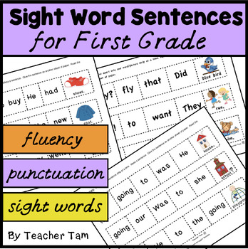 Preview of Sight Word Practice First Grade | Sight Word Sentences | High Frequency Words
