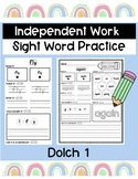 First Grade Sight Word Practice - Independent Work Packet