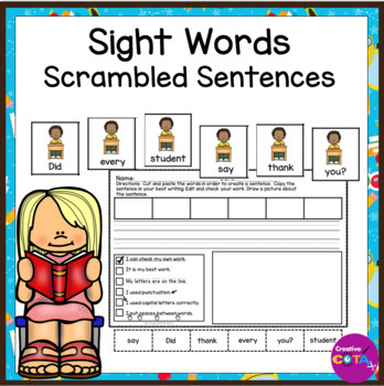1st grade sight word sentences