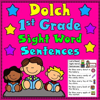 Preview of #sunnydeals24 First Grade Sight Word Sentences