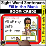 First Grade Sight Word Sentences | BOOM Cards | Digital Ta