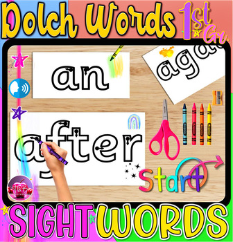 Preview of First Grade | Tracing Sight Words | Dolch Words | Audio BOOM Deck