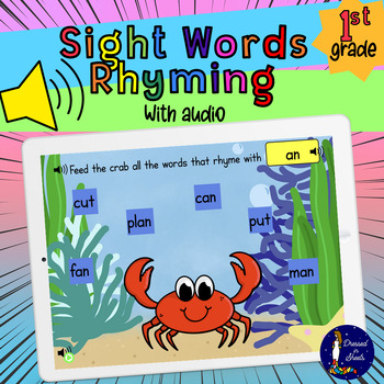 Preview of First Grade Sight Words Rhyming