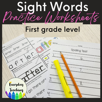 Preview of First Grade Sight Words Spelling: Special Education, Autism