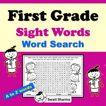 Preview of 10 First Grade Sight Words Word Search, Vocabulary Activities