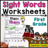 First Grade Sight Words Worksheets Assessment High Frequen