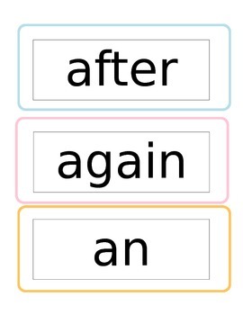 Preview of First Grade Sight words for word wall