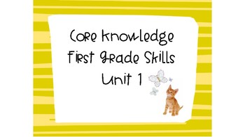Preview of CKLA First Grade Skills Unit 1 Lesson 1