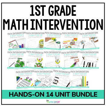 Preview of First Grade Small Group Math Intervention Lessons | Full Year Curriculum