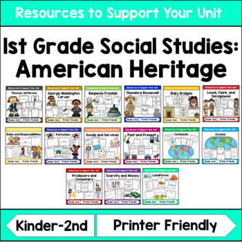 Preview of First Grade Social Studies: American Heritage