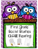 First Grade Social Studies Close Reading