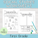 First Grade Social Studies Worksheets | No Prep Worksheets