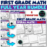 First Grade Spiral Math Worksheets Year Long BUNDLE