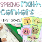 First Grade Spring Math Centers | Telling Time, Less Than 