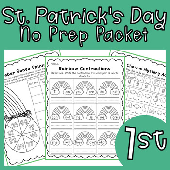 Preview of First Grade St. Patrick's Day Packet