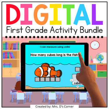 Preview of First Grade Standards-Aligned Digital Activity Bundle | Distance Learning