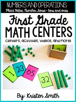 Preview of First Grade Standards Based Math Centers: Place Value and Number Sense