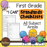 First Grade Standards Checklists for All Subjects  - "I Can"