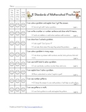 First Grade Standards of Mathematical Practice Self Evaluation