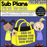 First Grade Sub Plans, A Bag of Tricks for When You Are Sick!